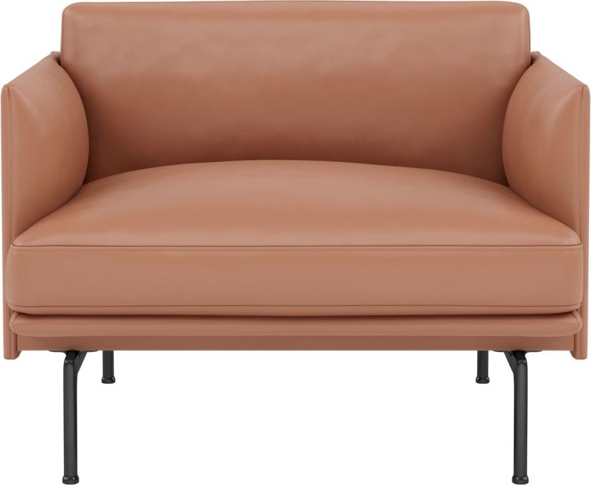 Outline Refine Leather Cognac Sessel
