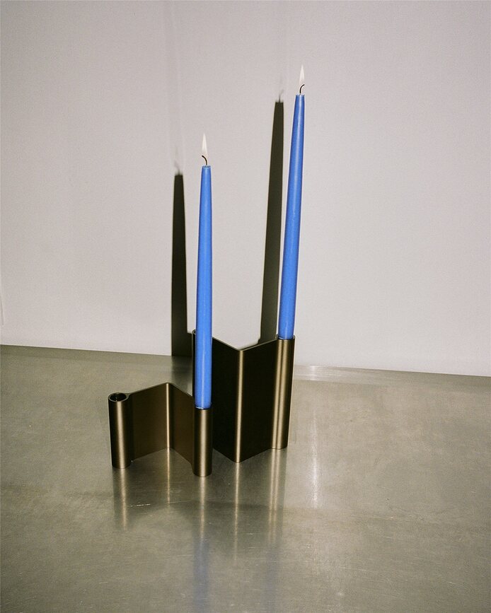 Pair Svečnik, 11 cm, rjav