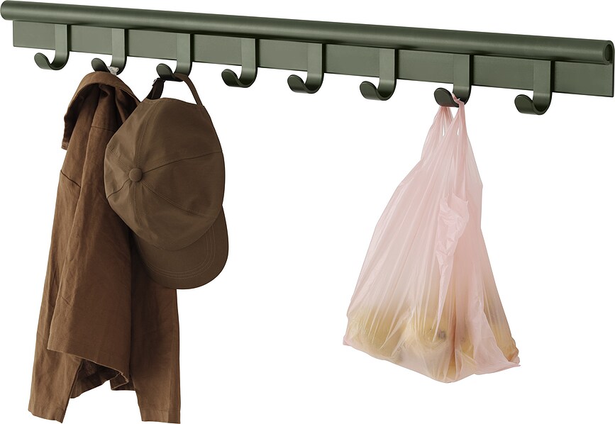 Perchero de pared Coil, 100 cm, ciruela