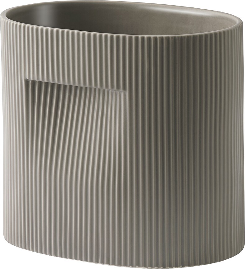 Portavaso Ridge 24 cm tortora