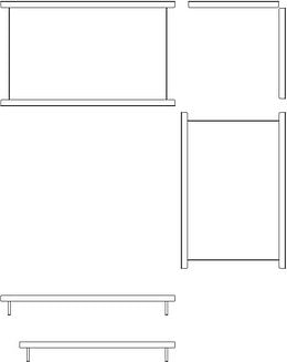 Rám modulárnej pohovky In Situ Corner Frame Configuraton 2