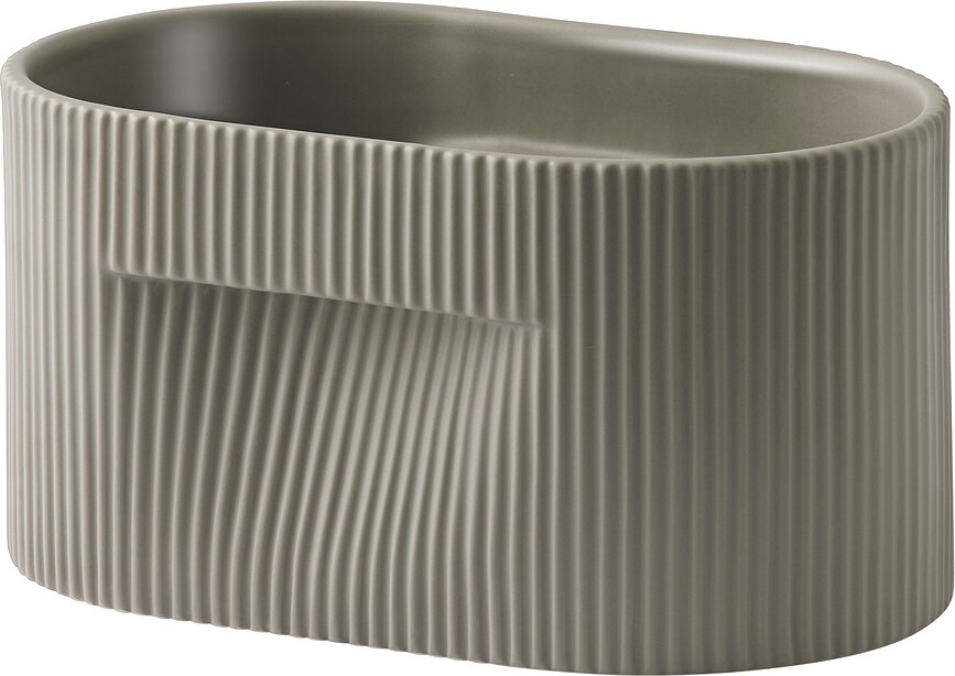 Ridge Cache-pot 13 cm, taupe