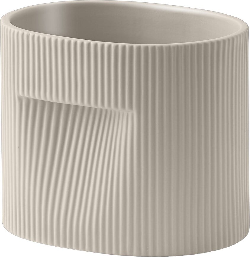 Ridge Cache-Pot 15 cm, beige