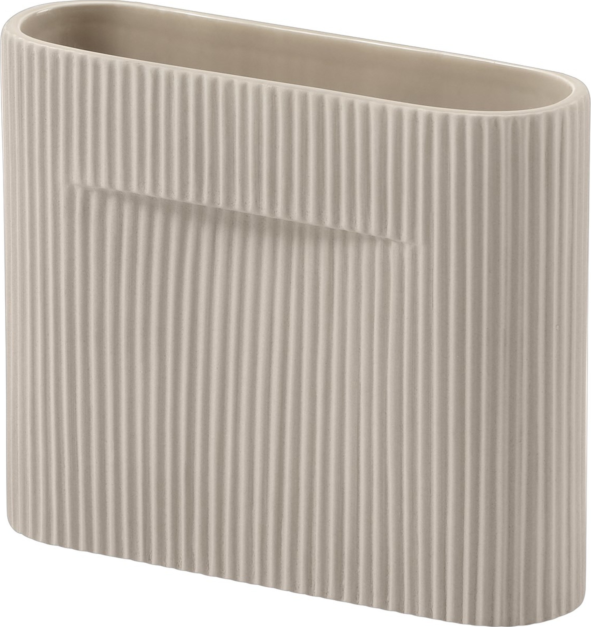 Ridge Vase 16,5 cm beige