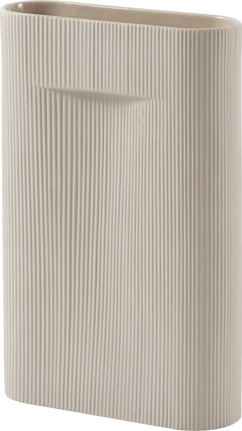 Ridge Vase 48,5 cm beige