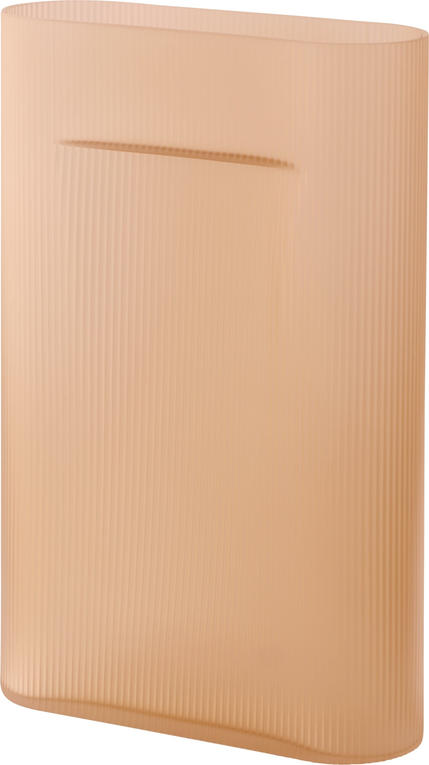 Ridge Vase 48,5 cm, hellorange