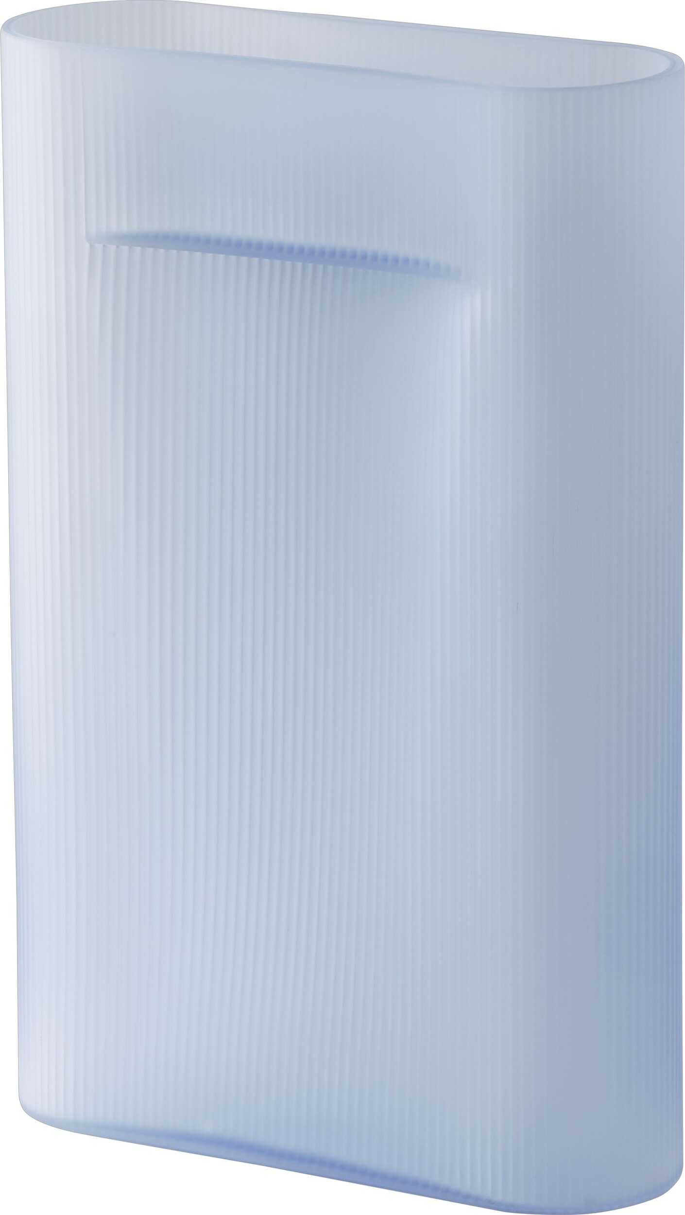 Ridge Vase 48,5 cm himmelblau aus Glas