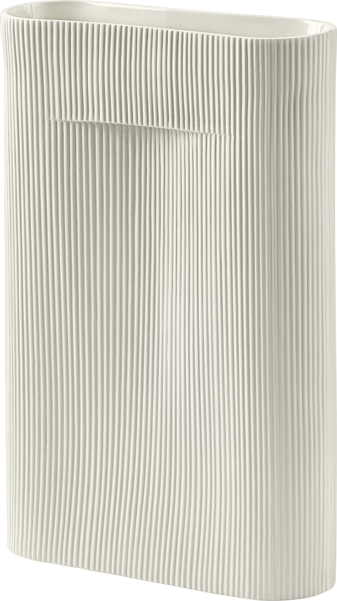 Ridge Vase 48,5 cm weiß