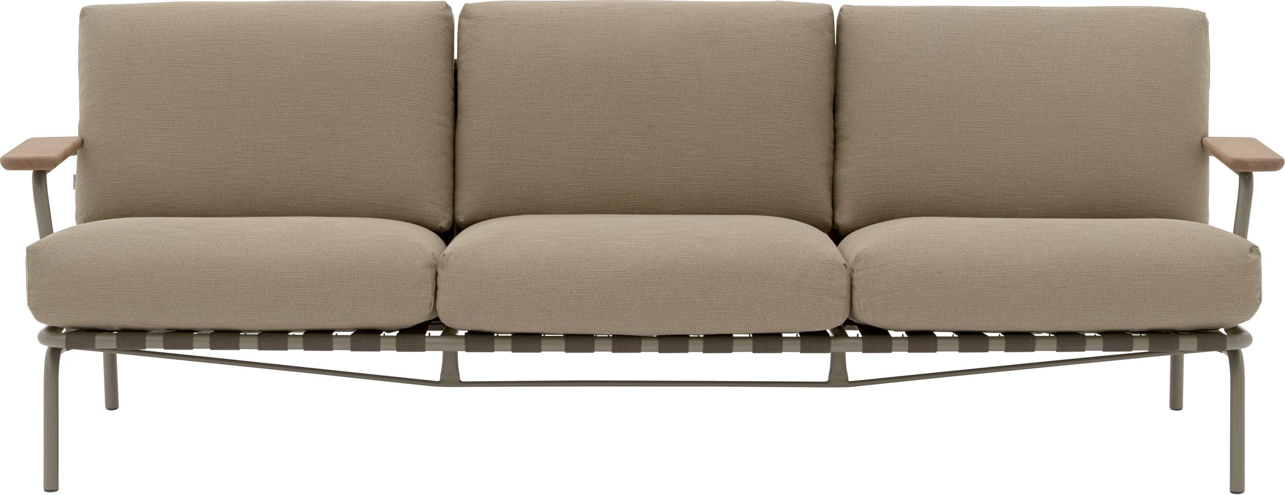 Settle Gartensofa braun 3-Personen-