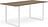 Stół Muuto 170 x 85 cm ciemny dąb nogi białe