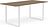 Stôl Muuto biele nohy 170 x 85 cm tmavý dub