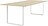Stôl Muuto biele nohy 255 x 108 cm svetlý dub