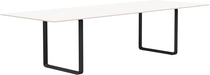 Stôl Muuto laminovaný nohy čierne 295 x 108 cm biely