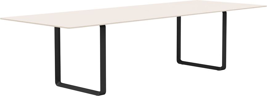 Stôl Muuto laminovaný nohy čierne 295 x 108 cm pieskový