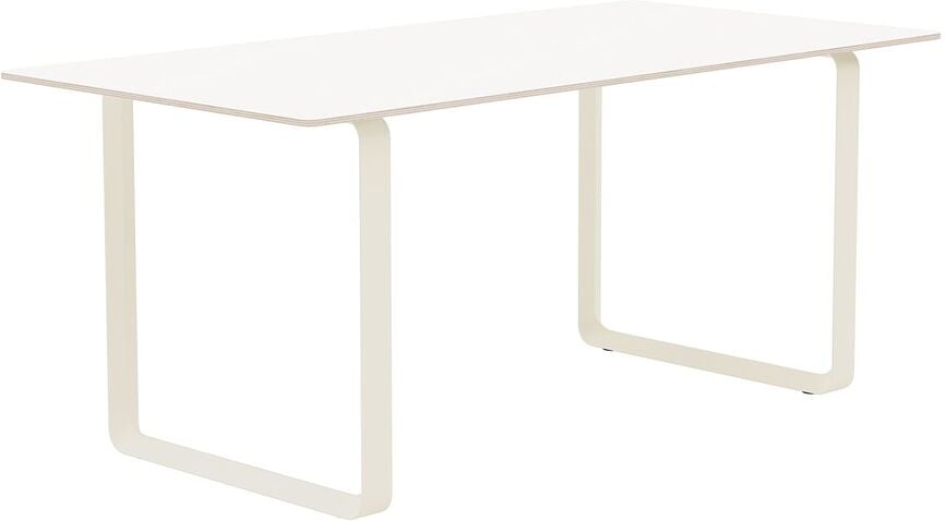 Stôl Muuto laminovaný pieskovo hnedé nohy 170 x 85 cm biely