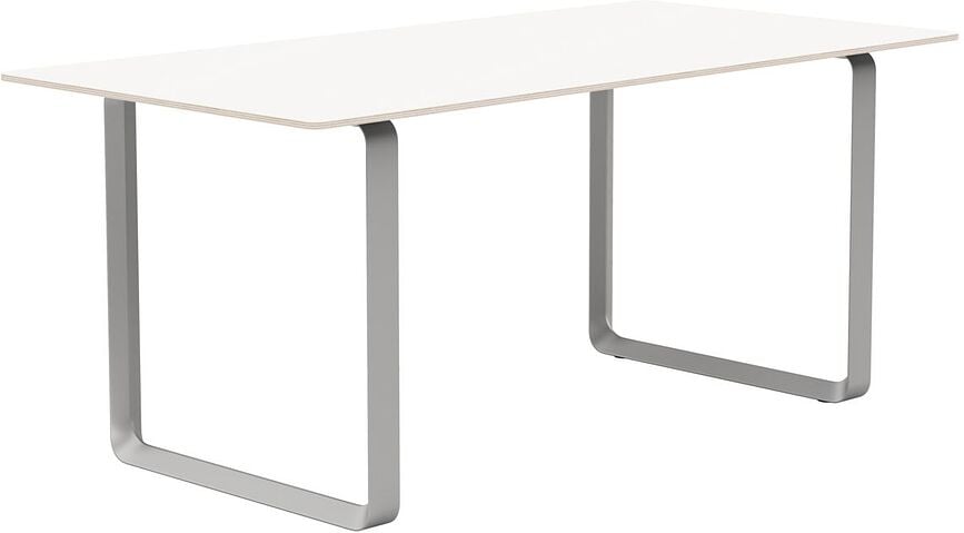 Stôl Muuto laminovaný sivé nohy 170 x 85 cm biely