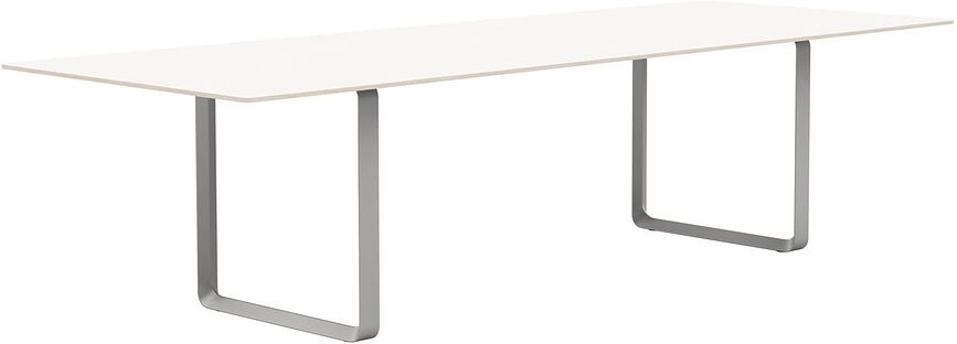 Stôl Muuto laminovaný sivé nohy 295 x 108 cm biely