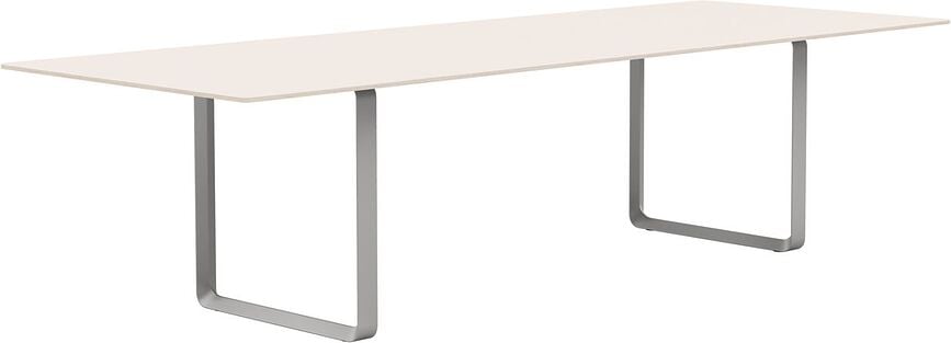 Stôl Muuto laminovaný sivé nohy 295 x 108 cm pieskový
