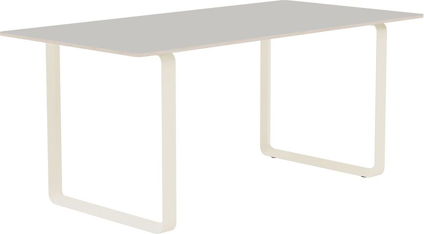 Stôl Muuto linoleum pieskovo hnedé nohy 170 x 85 cm sivý