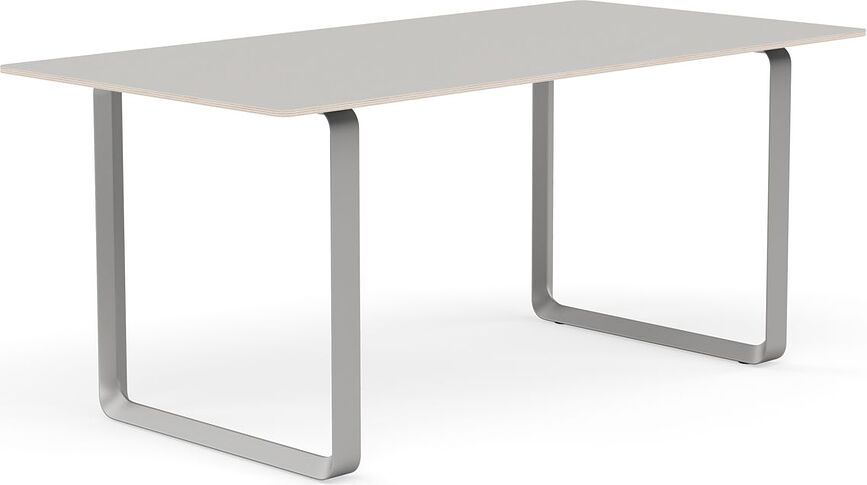 Stôl Muuto linoleum sivé nohy 170 x 85 cm sivý