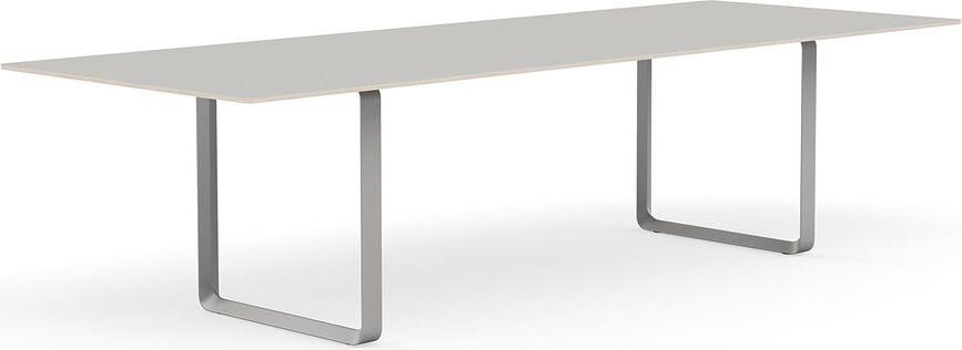 Stôl Muuto linoleum sivé nohy 295 x 108 cm sivý