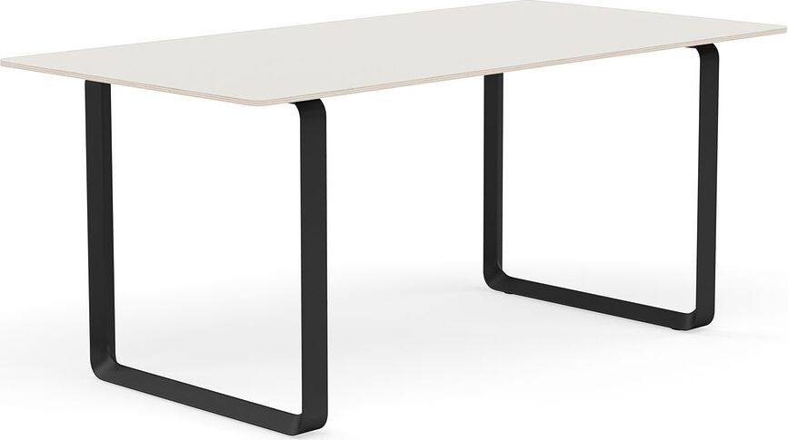 Stôl Muuto nohy čierne 170 x 85 cm biely