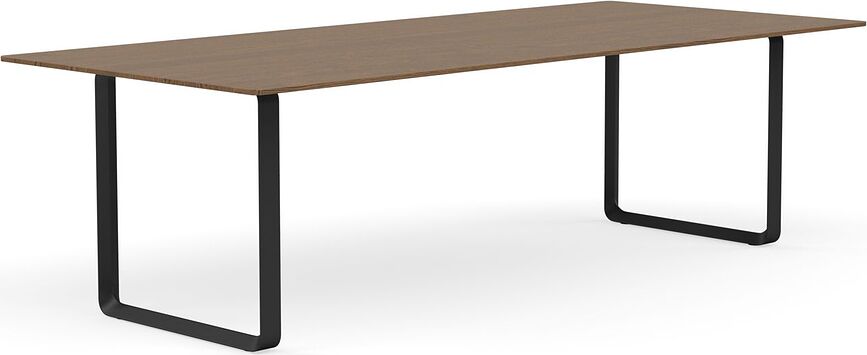 Stôl Muuto nohy čierne 255 x 108 cm tmavý dub