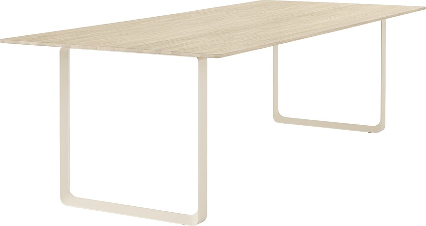 Stôl Muuto pieskovo hnedé nohy 255 x 108 cm svetlý dub