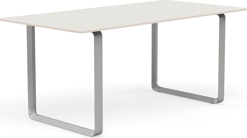 Stôl Muuto sivé nohy 170 x 85 cm biely