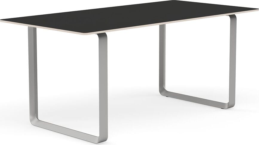 Stôl Muuto sivé nohy 170 x 85 cm čierny