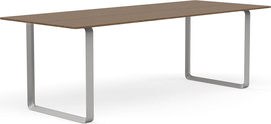 Stôl Muuto sivé nohy 225 x 90 cm tmavý dub