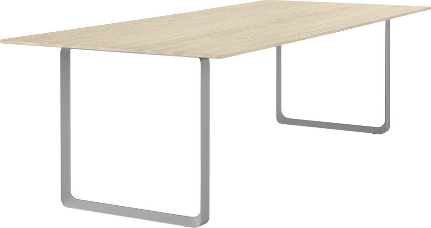 Stôl Muuto sivé nohy 255 x 108 cm svetlý dub