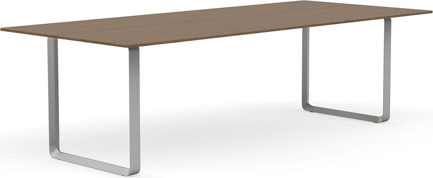 Stôl Muuto sivé nohy 255 x 108 cm tmavý dub