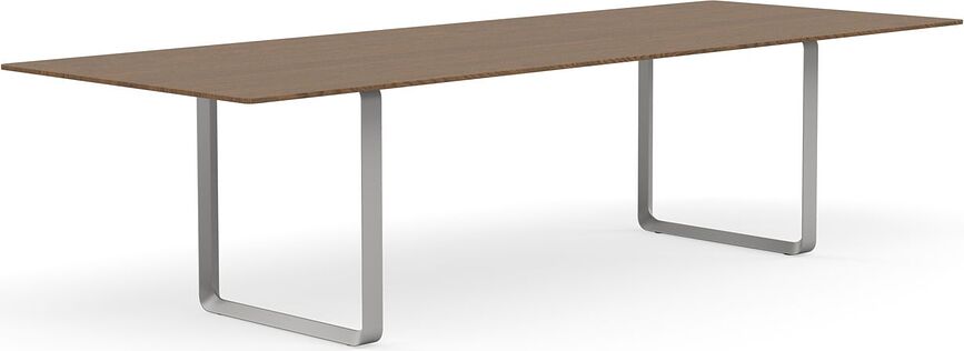 Stôl Muuto sivé nohy 295 x 108 cm tmavý dub