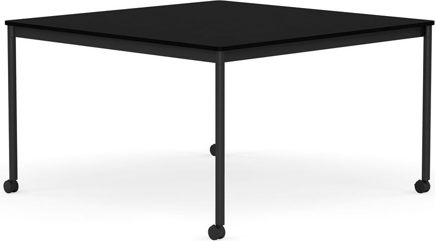 Stôl na kolieskach Base štvorcový laminovaný ABS nohy čierne 128 cm čierny