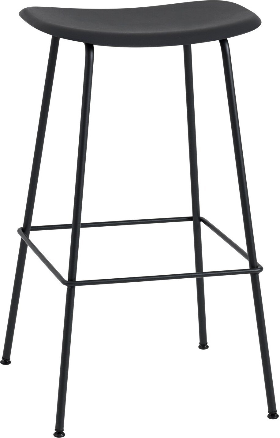 Stołek barowy Fiber Tube 75 cm czarny