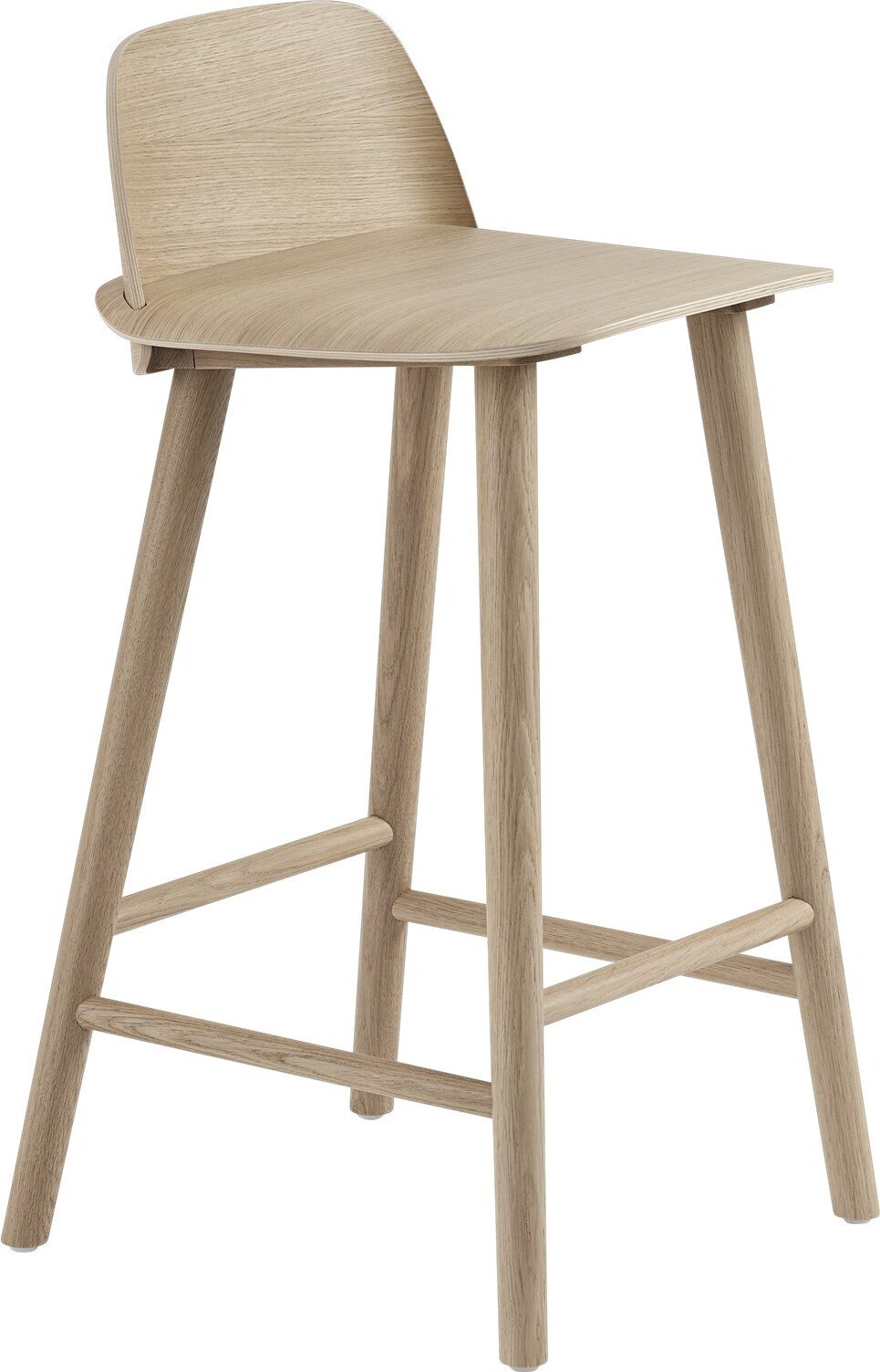 Stołek barowy Nerd 75 cm jasny dąb