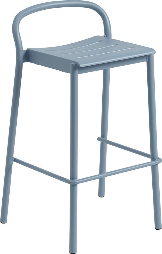 Stolička barová Linear 75 cm bledomodrá