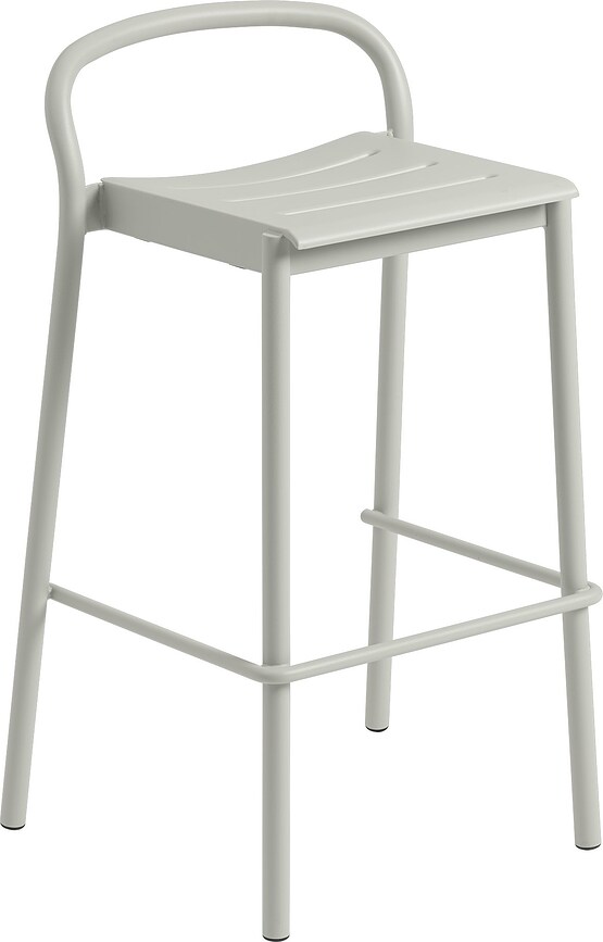 Stolička barová Linear 75 cm sivá