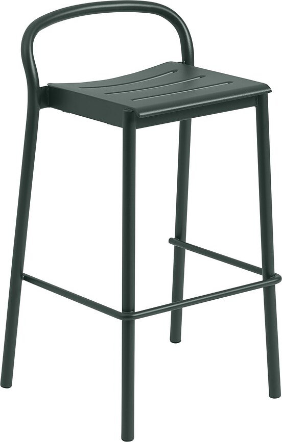 Stolička barová Linear 75 cm tmavozelená