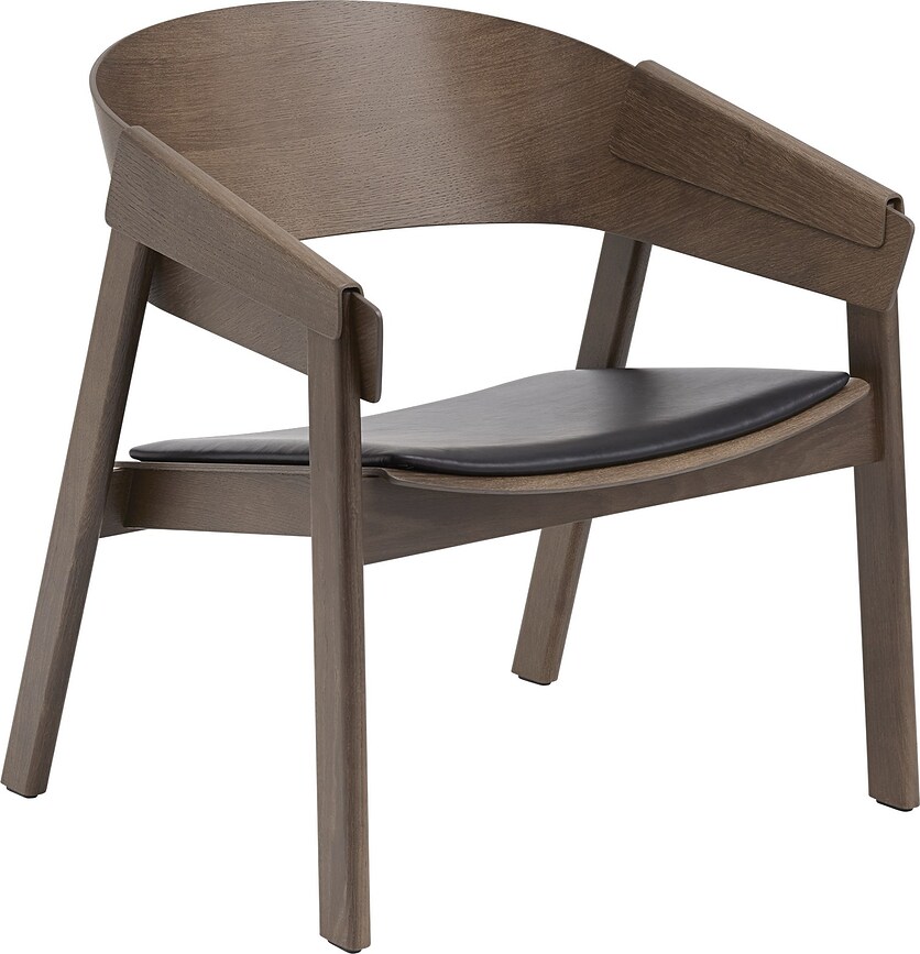 Stolička Cover s čalúneným sedadlom 38 cm tmavohnedá