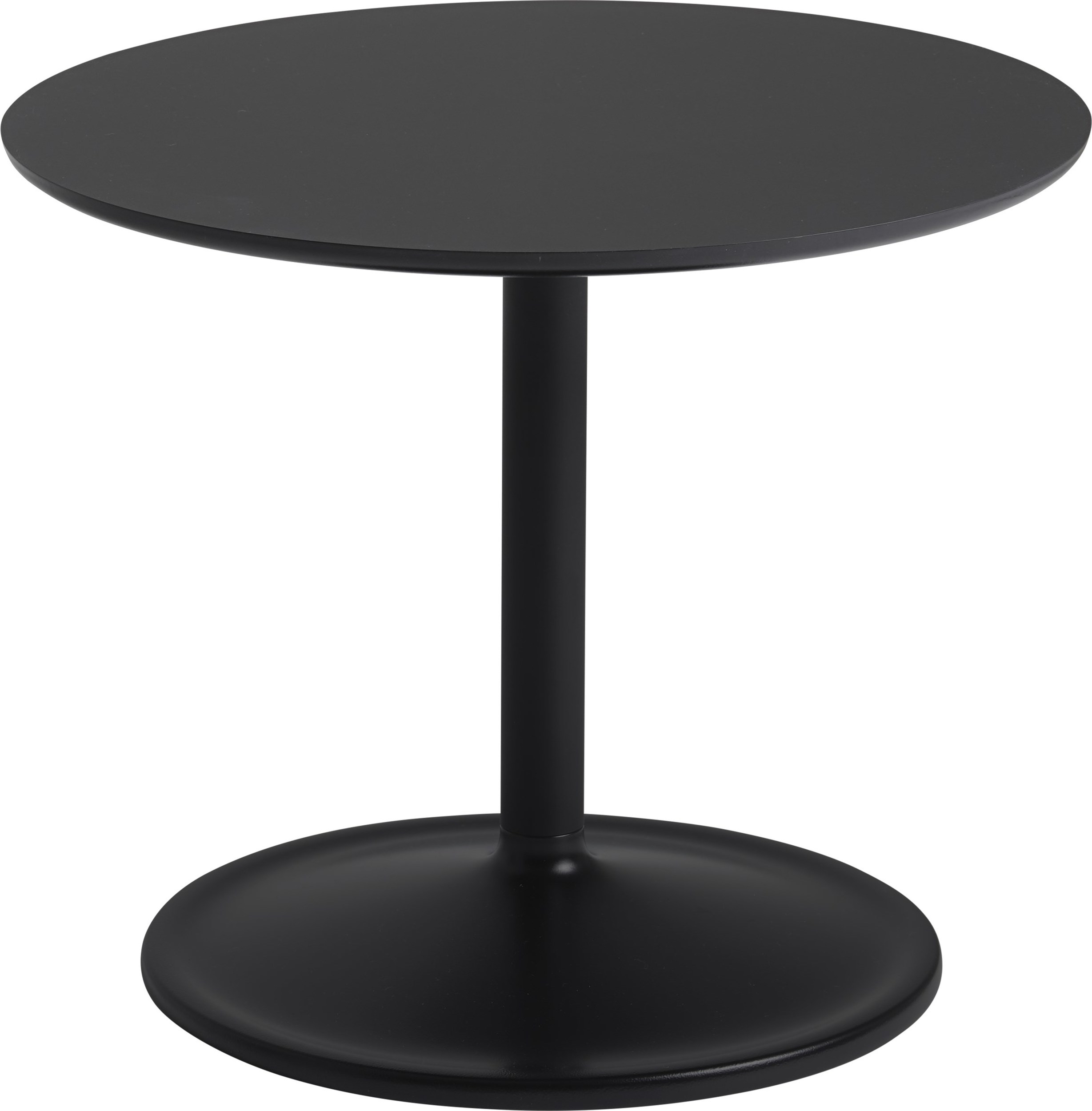 Stolik boczny Soft 48 x 40 cm czarny laminowany