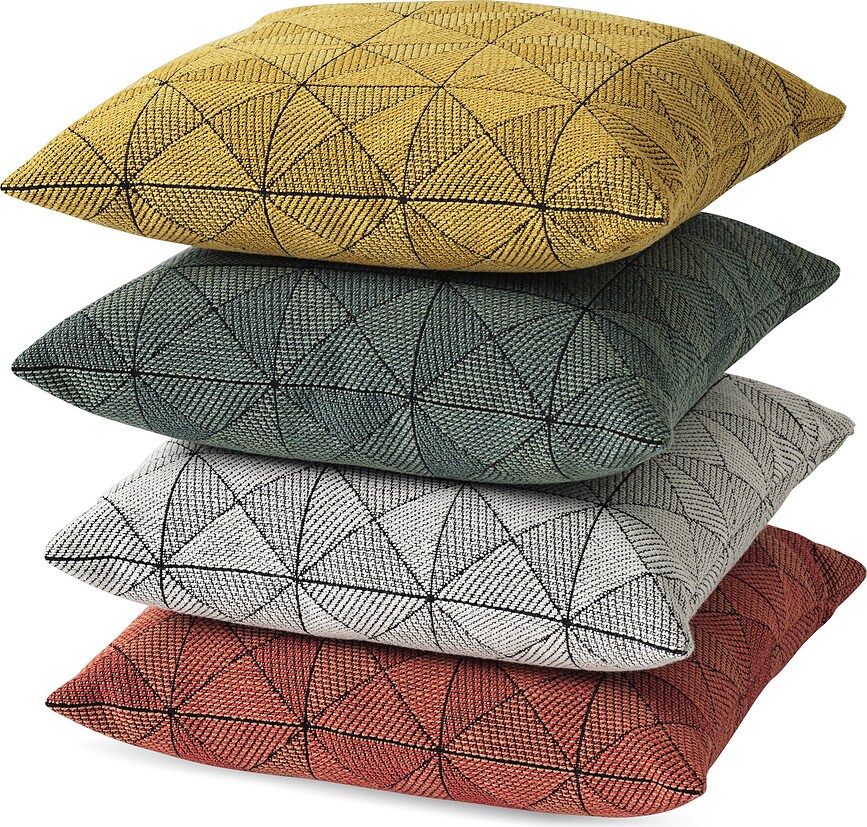 Tile Coussin Décoratif 45 x 45 cm, jaune