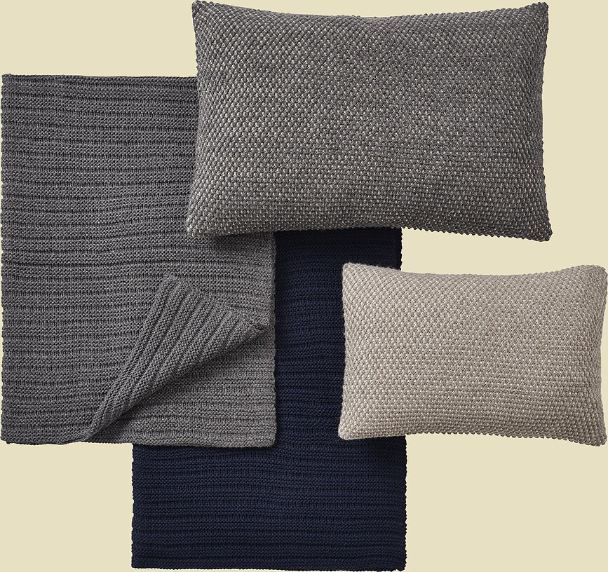 Twine Coussin Décoratif 40 x 60 cm, gris foncé