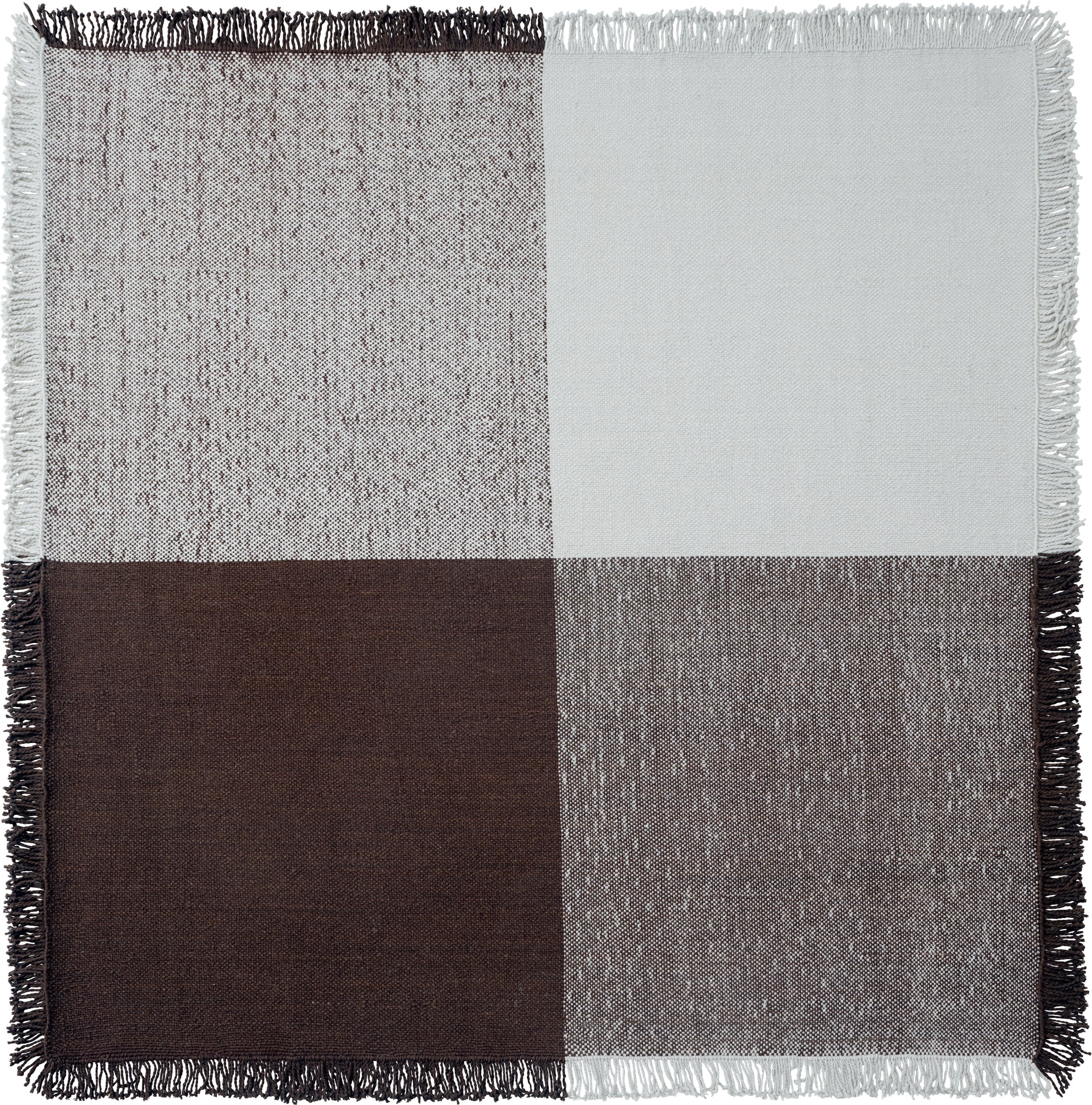 Verso Teppich 258 x 258 cm, hellblau-braun