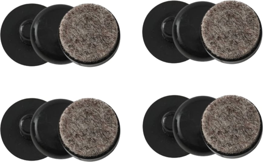 Visu Podlošci za noge stolice crni 4 kom.