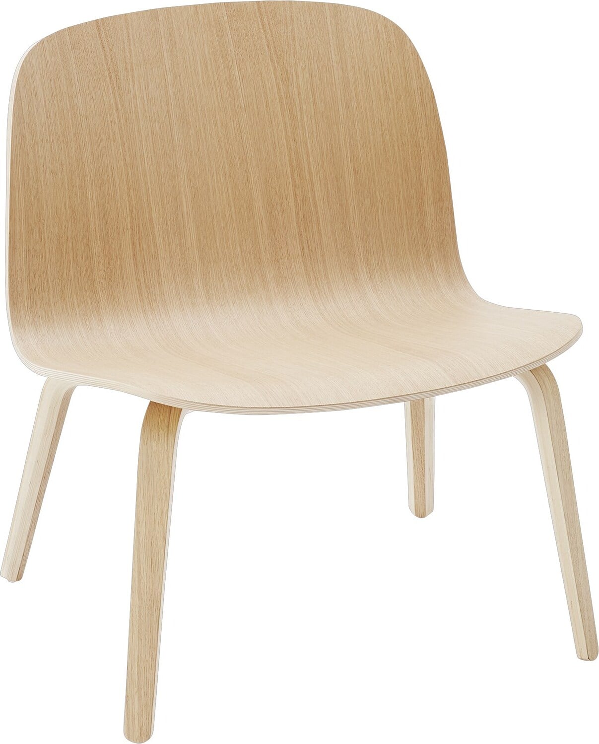 Visu Stuhl 39,5 cm helle Eiche auf Holzbeinen