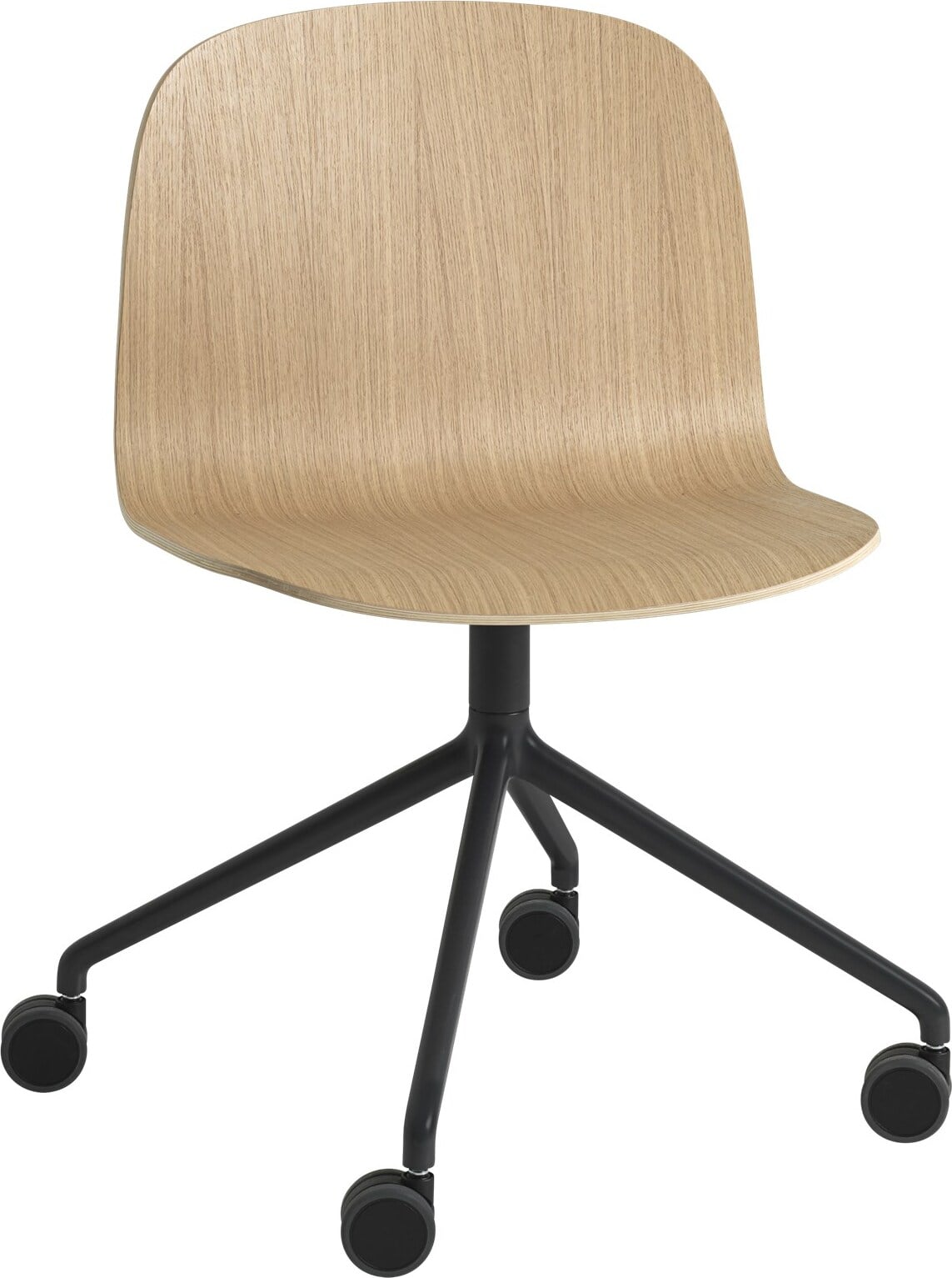 Visu Wide Swivel Rollstuhl auf Rädern helle Eiche