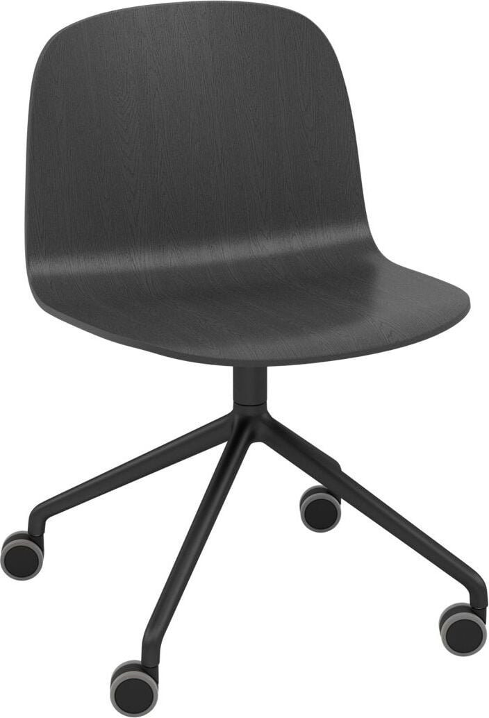 Visu Wide Swivel Rollstuhl auf Rädern schwarz