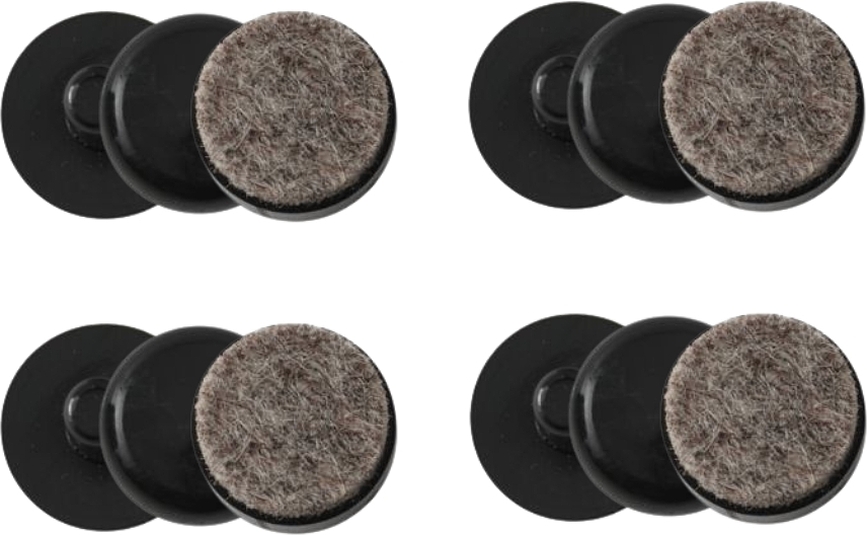 Visu Zaščitne podloge za noge stola, črne, 4 kosi